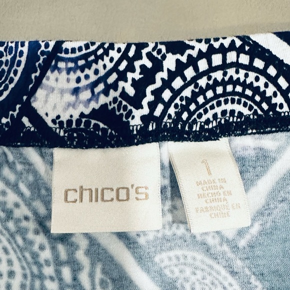 Chico’s Size 1 Blue, Black, White Maxi Skirt - Picture 3 of 5